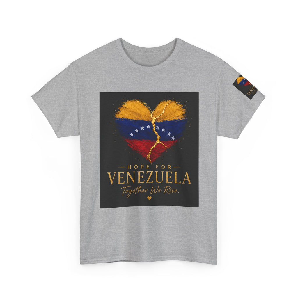 Venezuela Hope Tee — Heart Flag Graphic "Hope for Venezuela"