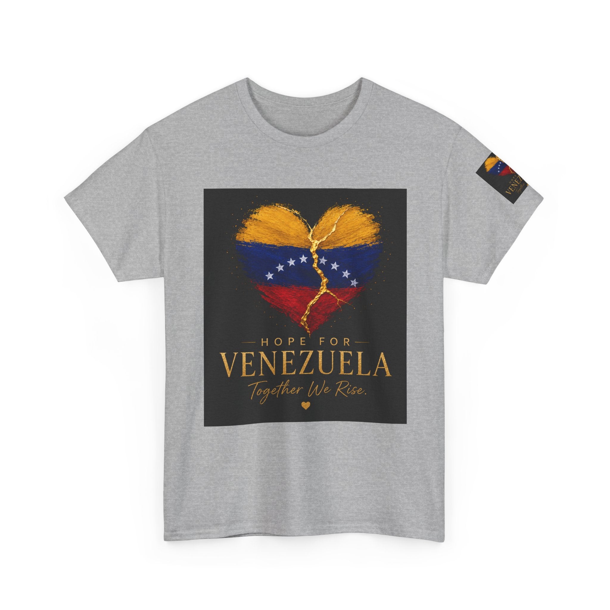 Venezuela Hope Tee — Heart Flag Graphic "Hope for Venezuela"