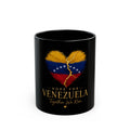 Hope for Venezuela Black Mug – Heart Flag Design “Together We Rise” (11oz & 15oz)