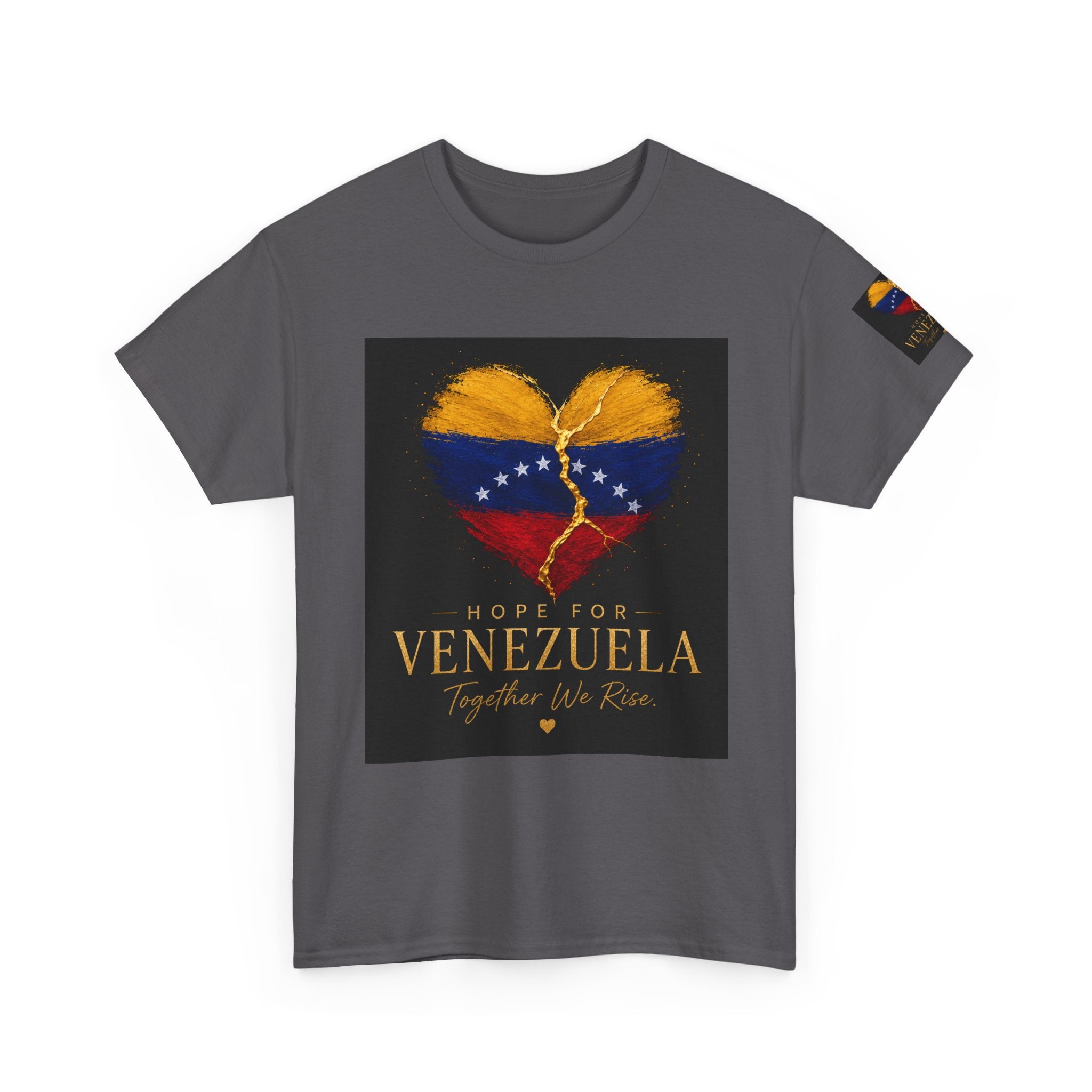 Venezuela Hope Tee — Heart Flag Graphic "Hope for Venezuela"