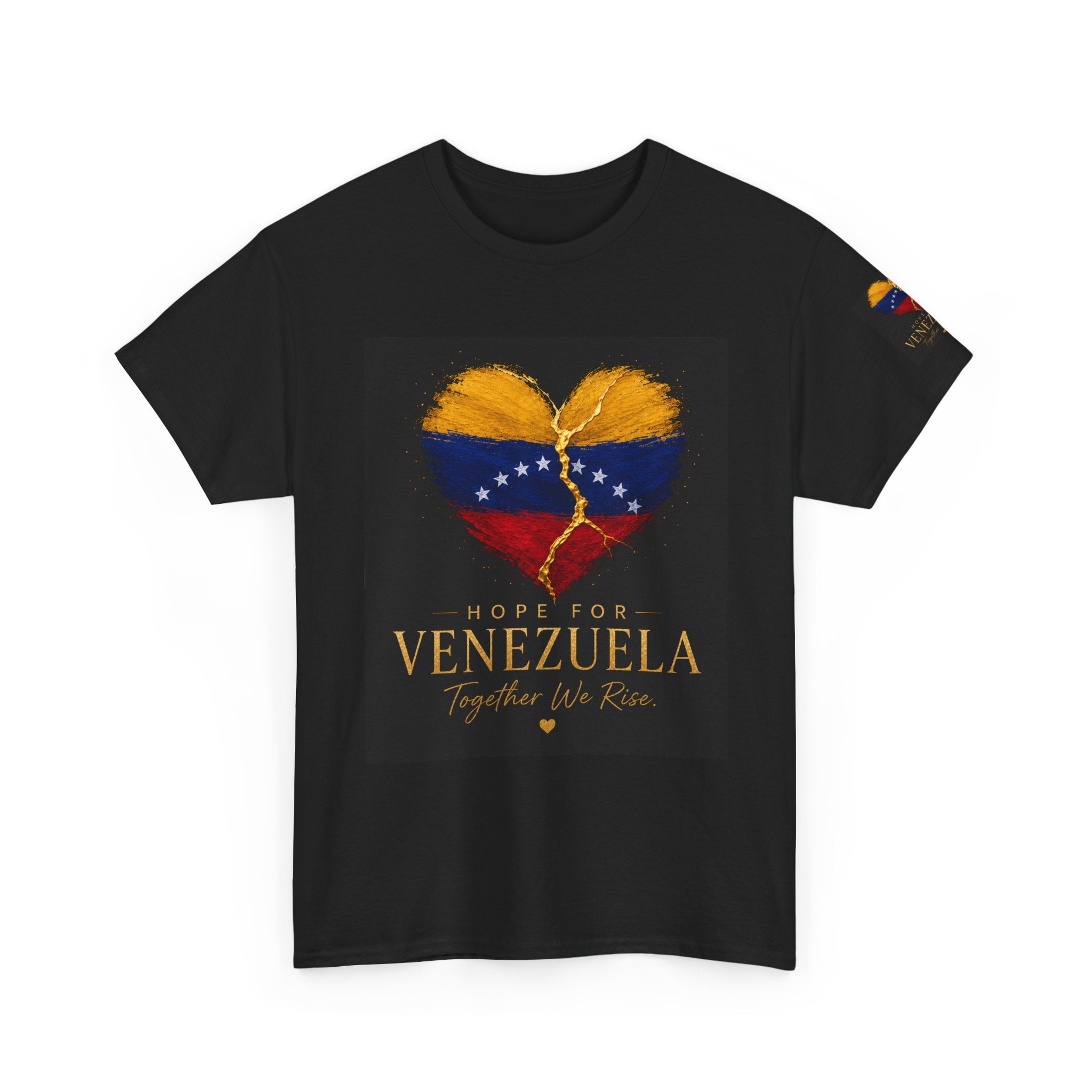 Venezuela Hope Tee — Heart Flag Graphic "Hope for Venezuela"