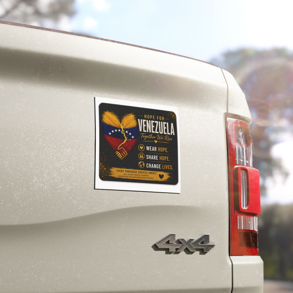 Car Magnet — Hope for Venezuela Support Magnet (Wear Hope, Share Hope, Change Lives)