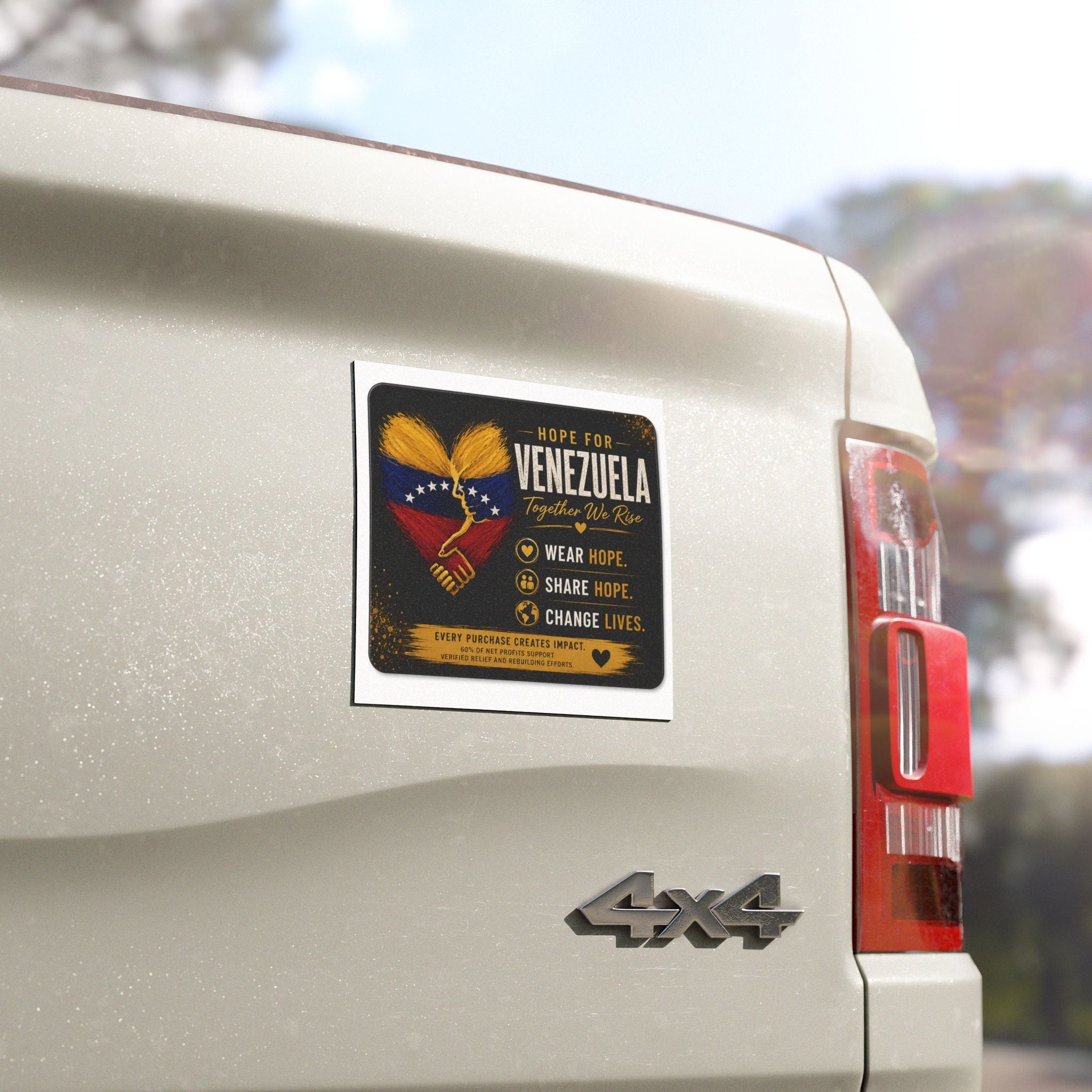 Car Magnet — Hope for Venezuela Support Magnet (Wear Hope, Share Hope, Change Lives)