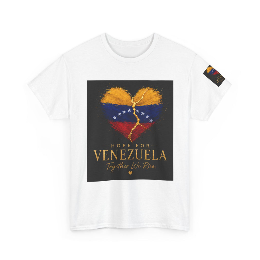Venezuela Hope Tee — Heart Flag Graphic "Hope for Venezuela"