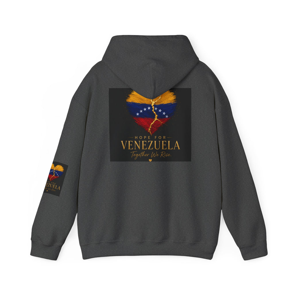 Venezuela Heart Flag Hoodie – Hope for Venezuela Graphic Sweatshirt