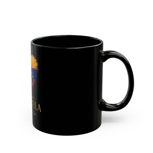 Hope for Venezuela Black Mug – Heart Flag Design “Together We Rise” (11oz & 15oz)